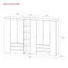 Kleiderschrank Doros Gelar Sonoma Eiche 3+4 Türen mit offenem Regal 309,4x49,5x203,4 (42005048)