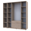 Kleiderschrank Doros Gelar Sonoma Eiche 4 Türen mit offenem Regal 193,2x49,5x203,4 (42005043)