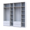 Kleiderschrank Doros Lukas Weiß 3+3 Türen 240x50x240 (42005106)