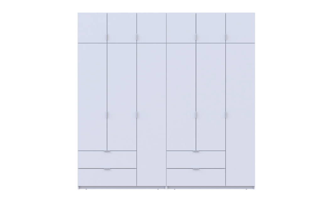 Kleiderschrank Doros Lukas Weiß 3+3 Türen 240x50x240 (42005106)