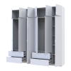 Kleiderschrank Doros Lukas Weiß 3+3 Türen 240x50x240 (42005106)
