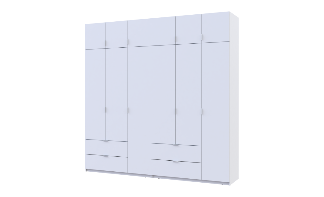 Kleiderschrank Doros Lukas Weiß 3+3 Türen 240x50x240 (42005106)