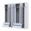 Kleiderschrank-Set Doros Lukas Weiß 3+3 Türen 255x50x240 (42005110)