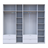 Kleiderschrank-Set Doros Lukas Weiß 3+3 Türen 255x50x240 (42005110)