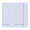 Kleiderschrank-Set Doros Lukas Weiß 3+3 Türen 255x50x240 (42005110)