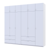 Kleiderschrank-Set Doros Lukas Weiß 3+3 Türen 255x50x240 (42005110)