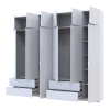 Kleiderschrank Doros Lukas Weiß 3+3 Türen 270x50x240 (42005114)
