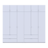 Kleiderschrank Doros Lukas Weiß 3+3 Türen 270x50x240 (42005114)