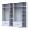 Kleiderschrank Doros Lukas Weiß 3+3 Türen 270x50x240 (42005114)