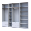 Kleiderschrank Doros Lukas Weiß 3+4 Türen 280x50x240 (42005118)