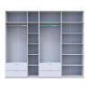 Kleiderschrank Doros Lukas Weiß 3+4 Türen 280x50x240 (42005118)