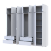 Kleiderschrank Doros Lukas Weiß 3+4 Türen 280x50x240 (42005118)