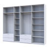 Kleiderschrank Doros Lukas Weiß 3+4 Türen 295x50x240 (42005122)