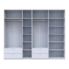 Kleiderschrank Doros Lukas Weiß 3+4 Türen 295x50x240 (42005122)