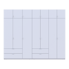 Kleiderschrank Doros Lukas Weiß 3+4 Türen 295x50x240 (42005122)