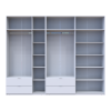 Kleiderschrank-Set Doros Lukas Weiß 3+4 Türen 300x50x240 (42005130)