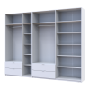 Kleiderschrank-Set Doros Lukas Weiß 3+4 Türen 300x50x240 (42005130)