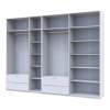 Kleiderschrank Doros Lukas Weiß 3+4 Türen 315x50x240 (42005134)
