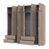 Kleiderschrank Doros Lukas Sonoma Eiche 3+3 Türen 255x50x240 (42005111)