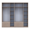 Kleiderschrank Doros Lukas Sonoma Eiche 3+3 Türen 255x50x240 (42005111)