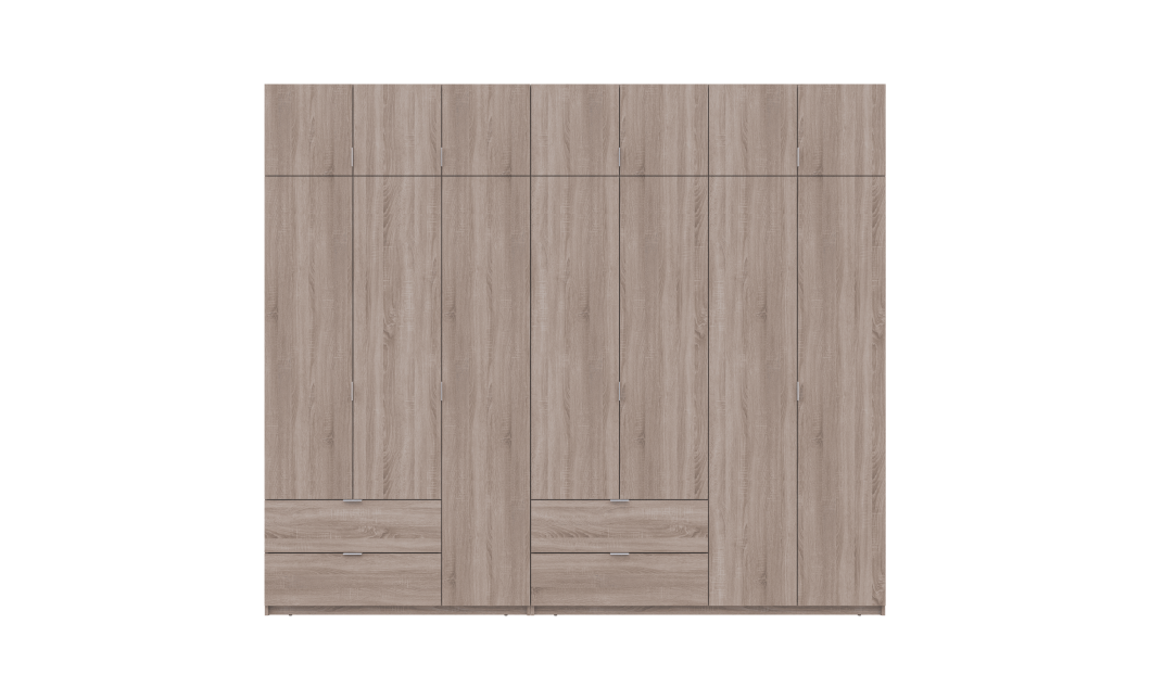 Kleiderschrank Doros Lukas Sonoma Eiche 3+4 Türen 280x50x240 (42005119)