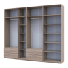 Kleiderschrank Doros Lukas Sonoma Eiche 3+4 Türen 280x50x240 (42005119)