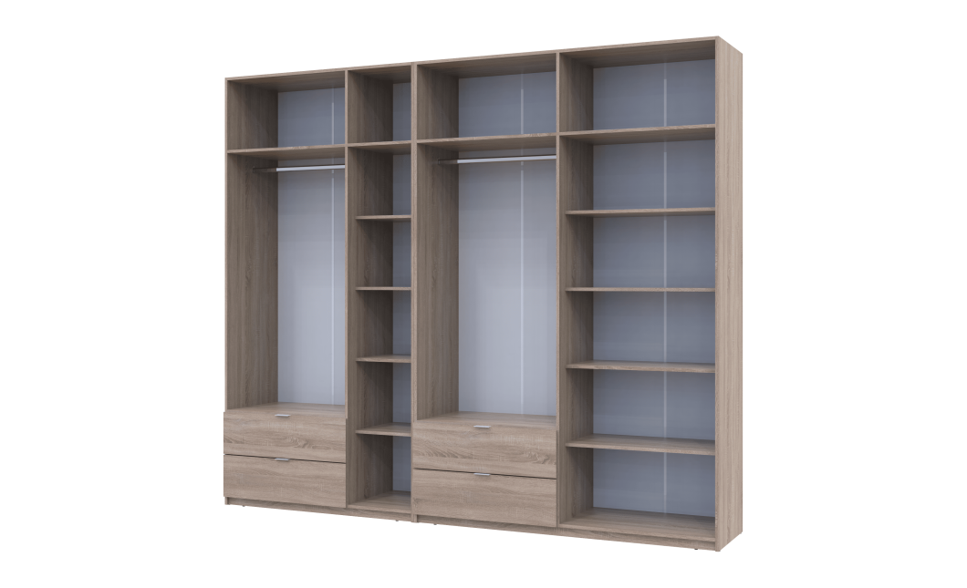 Kleiderschrank Doros Lukas Sonoma Eiche 3+4 Türen 280x50x240 (42005119)