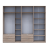 Kleiderschrank Doros Lukas Sonoma Eiche 3+4 Türen 280x50x240 (42005119)