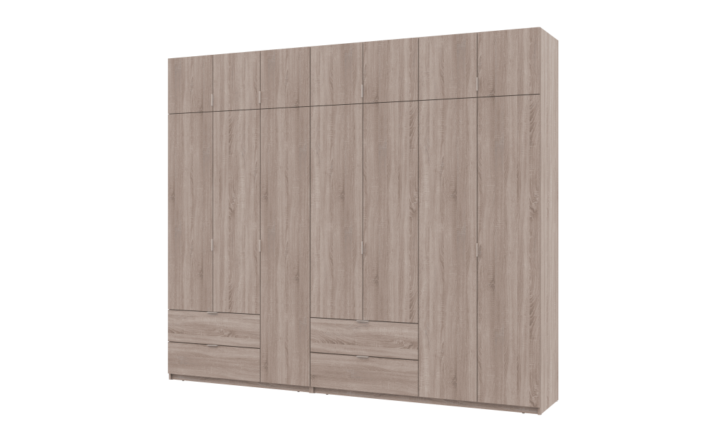 Kleiderschrank Doros Lukas Sonoma Eiche 3+4 Türen 280x50x240 (42005119)