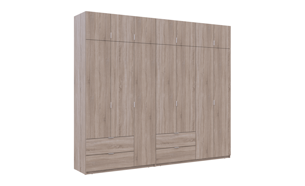 Kleiderschrank Doros Lukas Sonoma Eiche 3+4 Türen 280x50x240 (42005119)