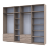 Kleiderschrank Doros Lukas Sonoma Eiche 3+4 Türen 295x50x240 (42005123)