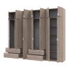 Kleiderschrank Doros Lukas Sonoma Eiche 3+4 Türen 295x50x240 (42005123)