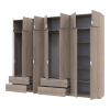 Kleiderschrank Doros Lukas Sonoma Eiche 3+4 Türen 300x50x240 (42005131)