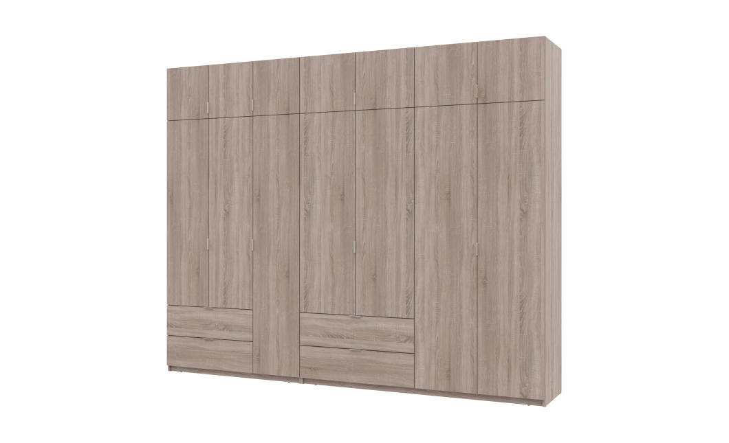 Kleiderschrank Doros Lukas Sonoma Eiche 3+4 Türen 300x50x240 (42005131)