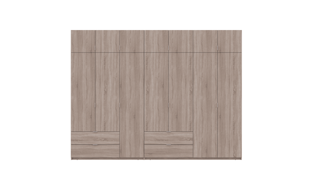 Kleiderschrank Doros Lukas Sonoma Eiche 3+4 Türen 315x50x240 (42005135)
