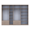Kleiderschrank Doros Lukas Sonoma Eiche 3+4 Türen 315x50x240 (42005135)