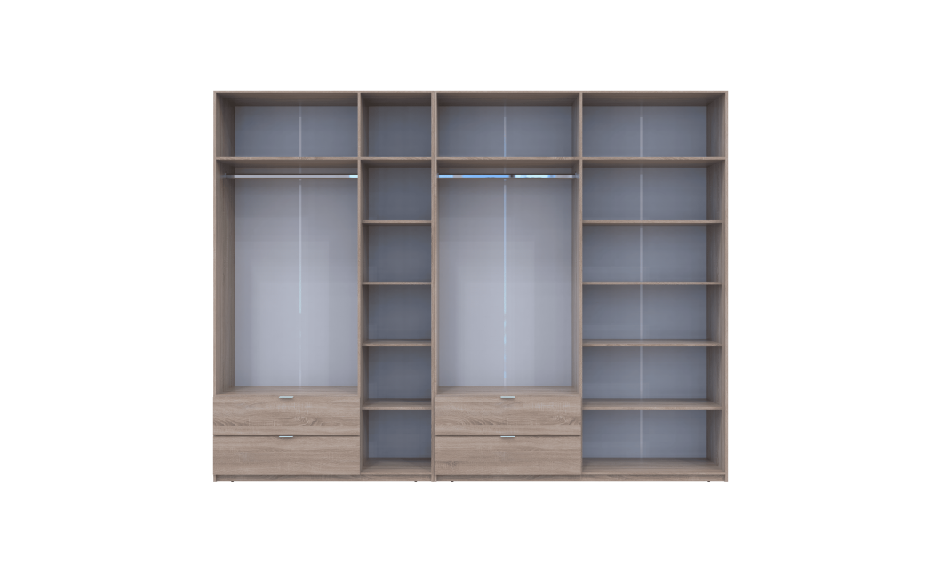 Kleiderschrank Doros Lukas Sonoma Eiche 3+4 Türen 315x50x240 (42005135)