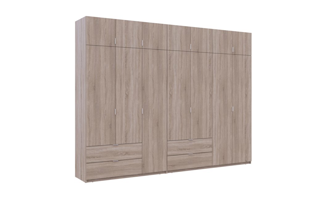 Kleiderschrank Doros Lukas Sonoma Eiche 3+4 Türen 315x50x240 (42005135)