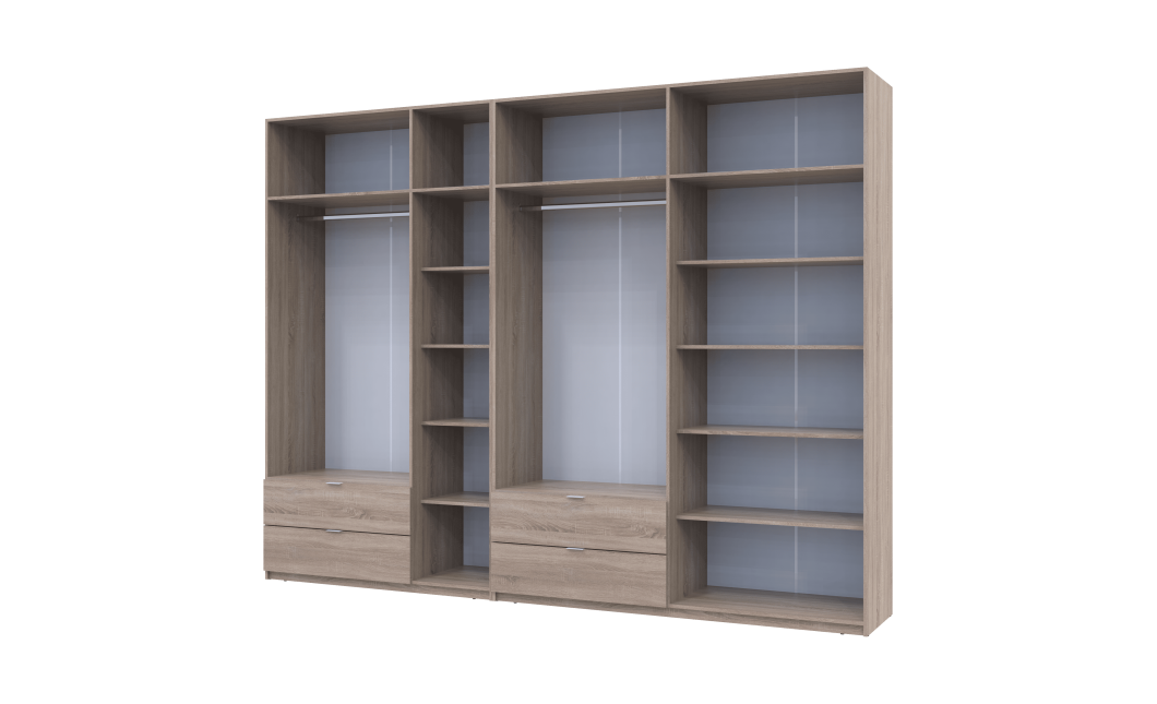 Kleiderschrank Doros Lukas Sonoma Eiche 3+4 Türen 315x50x240 (42005135)