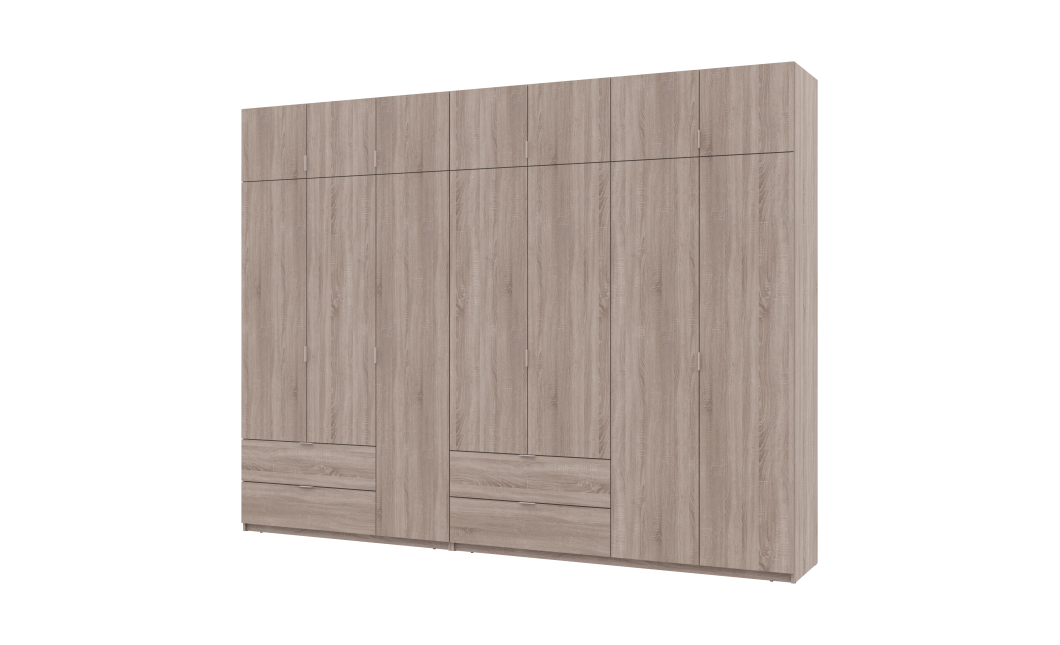Kleiderschrank Doros Lukas Sonoma Eiche 3+4 Türen 315x50x240 (42005135)