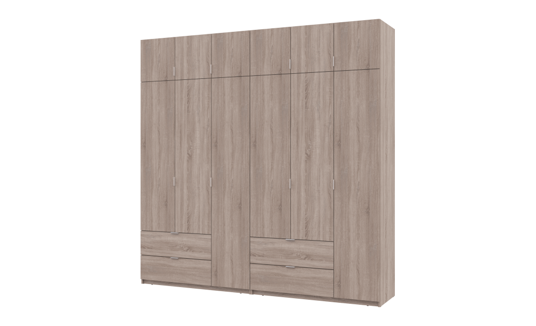 Kleiderschrank Doros Lukas Sonoma Eiche 3+3 Türen 240x50x240 (42005107)