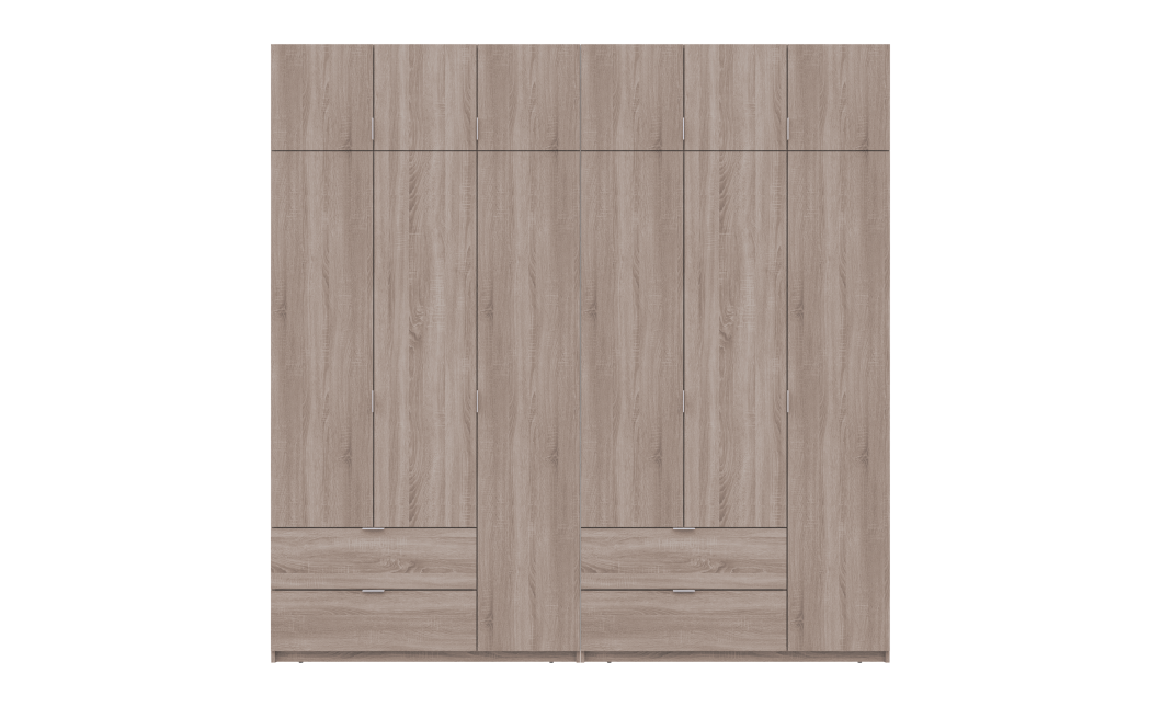 Kleiderschrank Doros Lukas Sonoma Eiche 3+3 Türen 240x50x240 (42005107)
