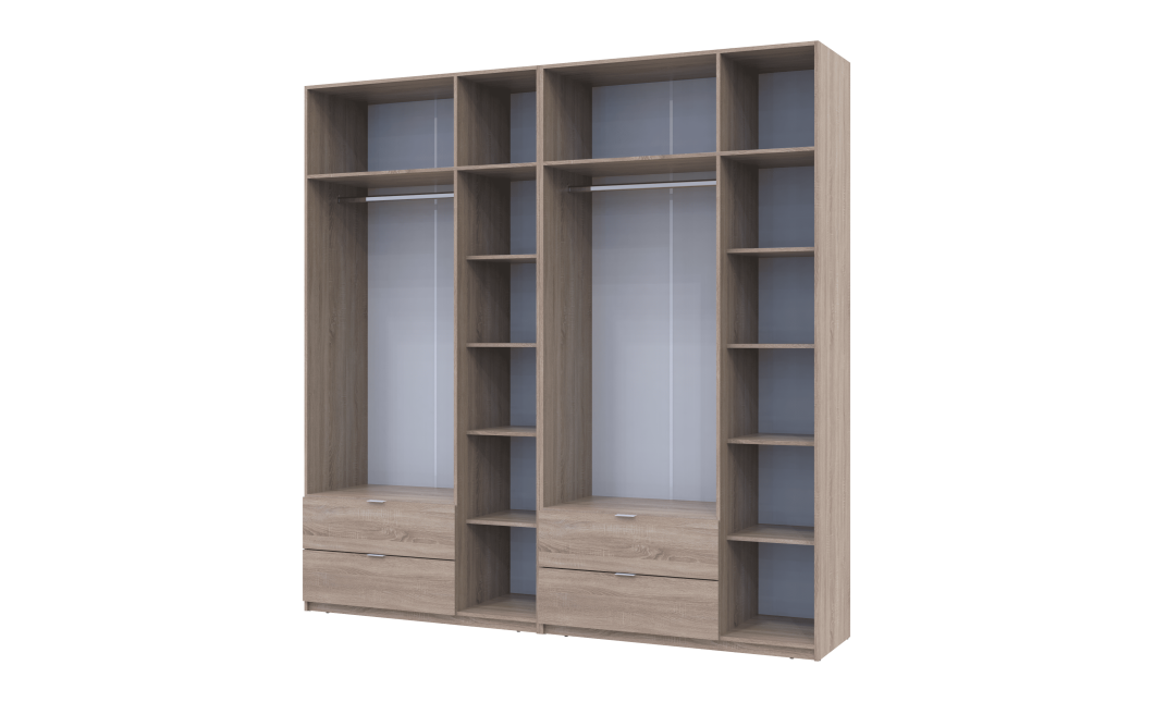 Kleiderschrank Doros Lukas Sonoma Eiche 3+3 Türen 240x50x240 (42005107)