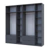 Kleiderschrank Doros Lukas Graphitgrau 3+3 Türen 240x50x240 (42005109)