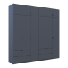 Kleiderschrank Doros Lukas Graphitgrau 3+3 Türen 240x50x240 (42005109)