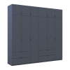 Kleiderschrank Doros Lukas Graphitgrau 3+3 Türen 255x50x240 (42005113)