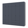 Kleiderschrank Doros Lukas Graphitgrau 3+3 Türen 255x50x240 (42005113)