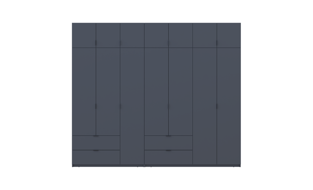Kleiderschrank Doros Lukas Graphitgrau 3+4 Türen 280x50x240 (42005121)