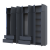 Kleiderschrank Doros Lukas Graphitgrau 3+4 Türen 280x50x240 (42005121)