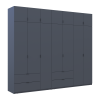 Kleiderschrank Doros Lukas Graphitgrau 3+4 Türen 280x50x240 (42005121)